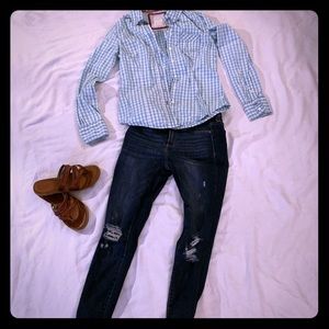 Old Navy plaid button up shirt